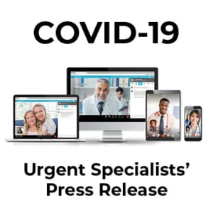 Image of Urgent Specialists Covid-19 Press Release Artwork
