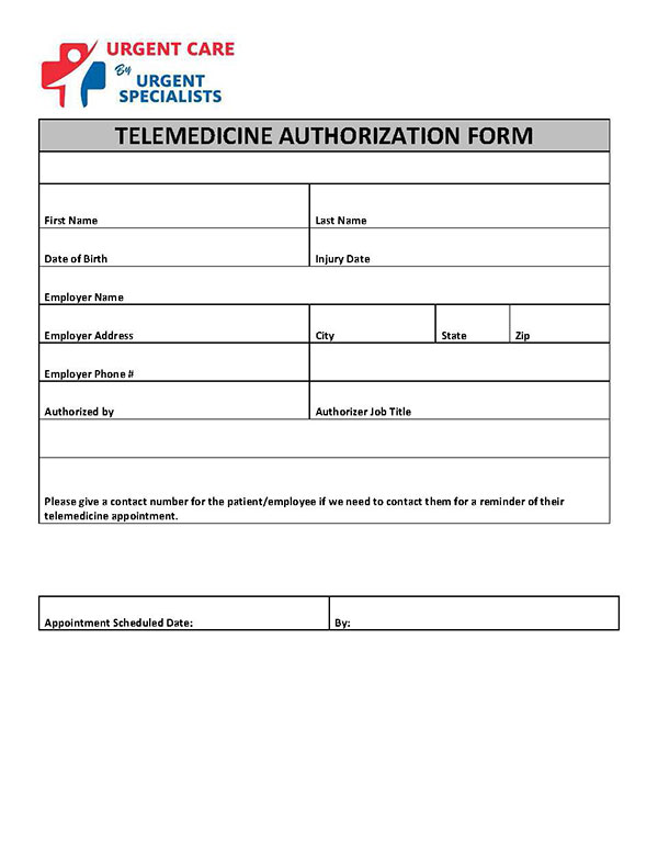 Telemedicine Authorization Form
