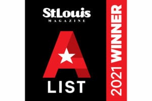 St Louis Magazine Best Urgent Care 2021 A LIST winner badge black